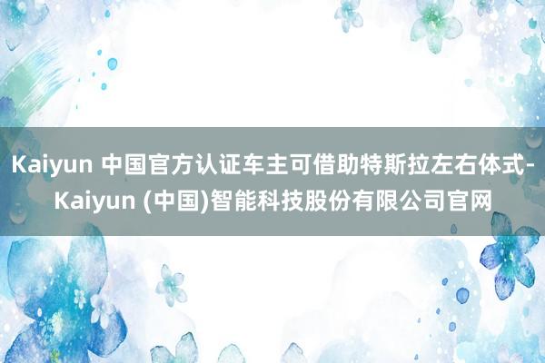 Kaiyun 中国官方认证车主可借助特斯拉左右体式-Kaiyun (中国)智能科技股份有限公司官网