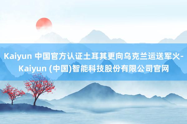 Kaiyun 中国官方认证土耳其更向乌克兰运送军火-Kaiyun (中国)智能科技股份有限公司官网