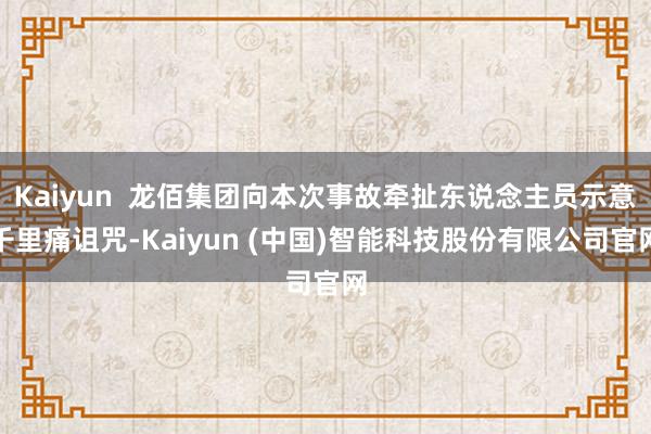 Kaiyun  龙佰集团向本次事故牵扯东说念主员示意千里痛诅咒-Kaiyun (中国)智能科技股份有限公司官网